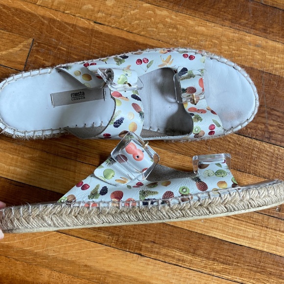 Miista Fruit print espadrille sandal slides - Picture 2 of 3